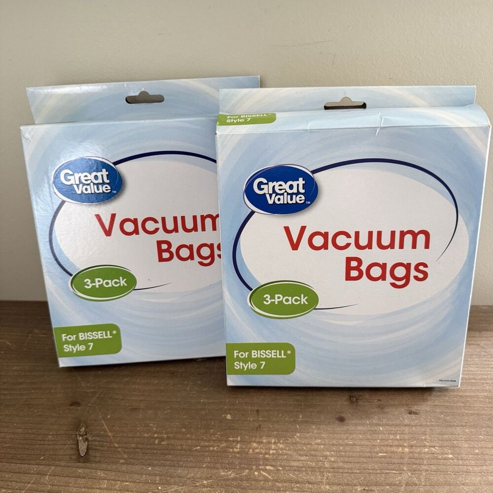 Two Boxes Great Value Replacement Vacuum Bags 3 Pack for Bissell Style 7 New